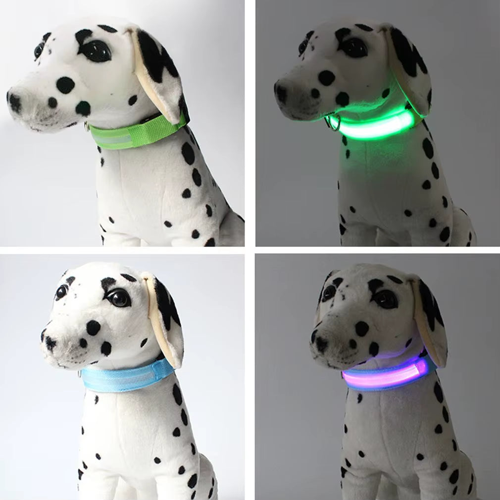 Led Usb Dog Collar Pet Dog Night Luminous Charge Collar Led Night Safety Flashing Glow Dog Loss Prevention Collar Pet Accessorie