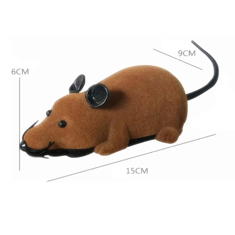 Mouse Cat Toy Wireless Remote Control Pet Toys Interactive Plush Mouse RC Electronic Rat Mice Toy for Kitten Cat