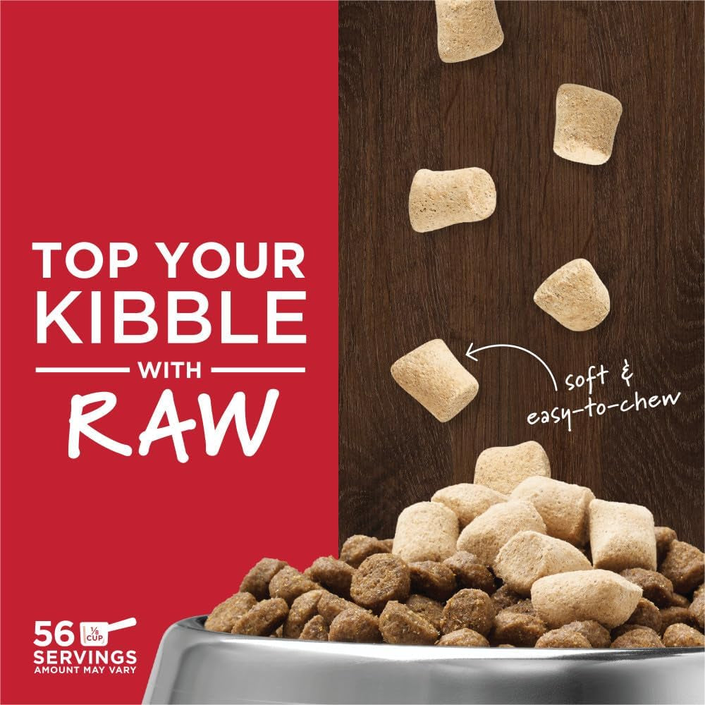 Raw Boost Mixers Freeze Dried Dog Food Toppers for Dry Food, Grain Free Dog Food Toppers with Beef for Dogs, 14 Oz