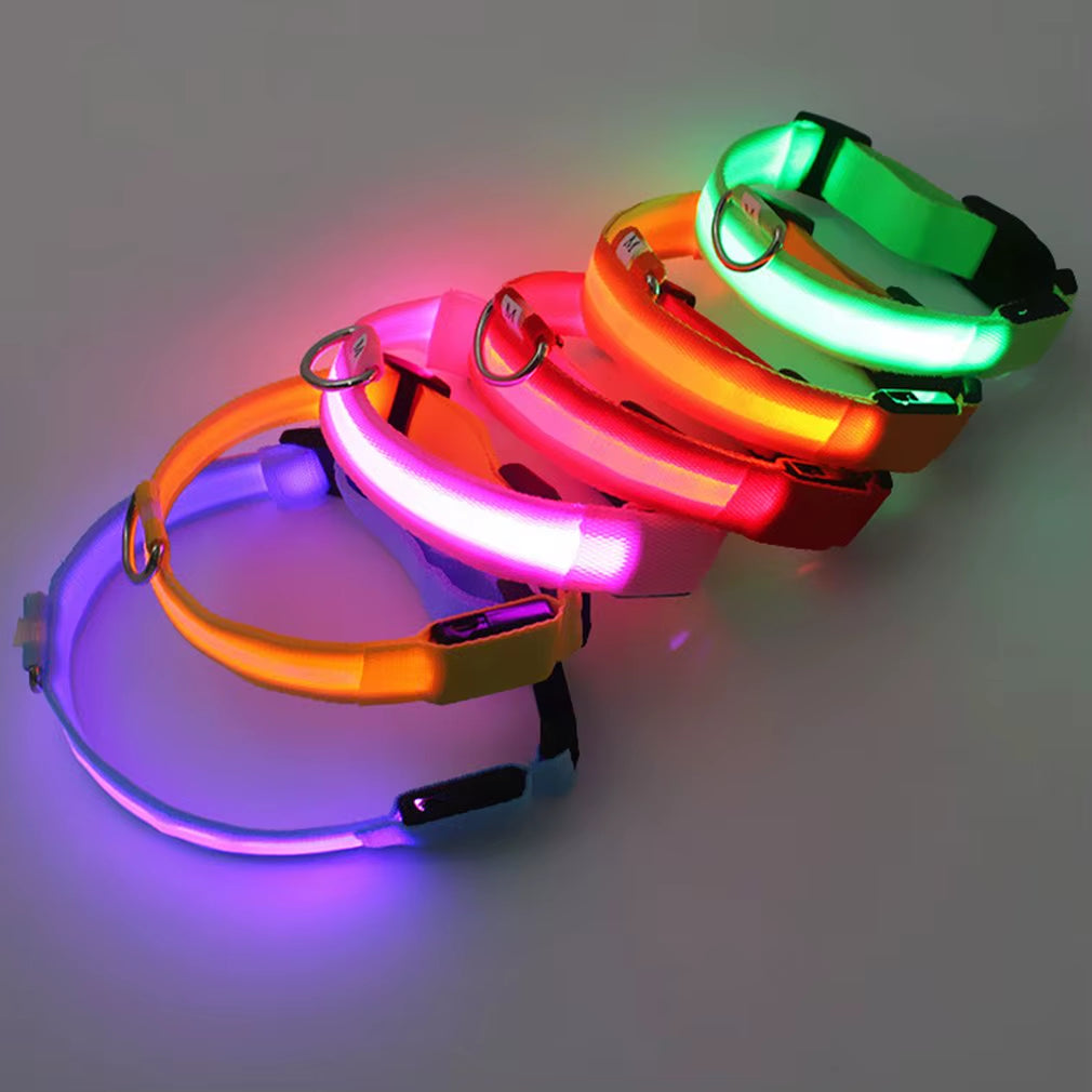 Led Usb Dog Collar Pet Dog Night Luminous Charge Collar Led Night Safety Flashing Glow Dog Loss Prevention Collar Pet Accessorie