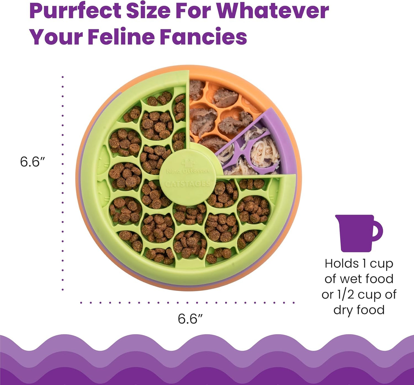 Kitty Lickin' Layers Multilayered Cat Fun Feeder Cat Treat Puzzle