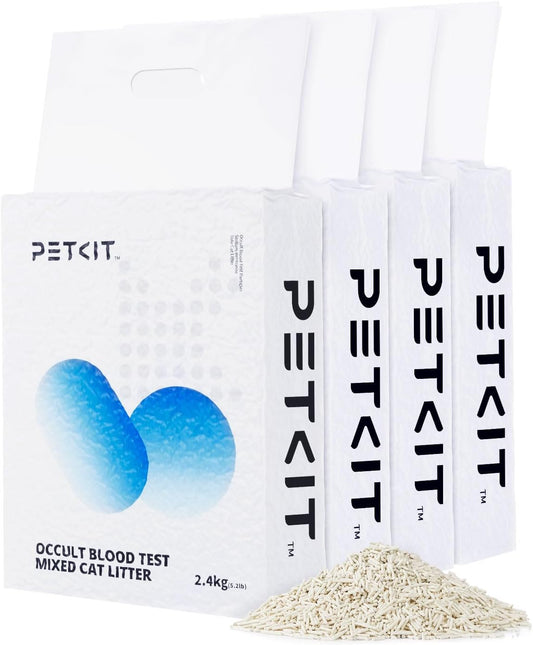 2024 New Occult Blood Monitoring Cat Litter, Mixed Tofu Bentonite Cat Litter, Ultra Absorbent Clumping Cat Litter, Odor Control and Dust Free