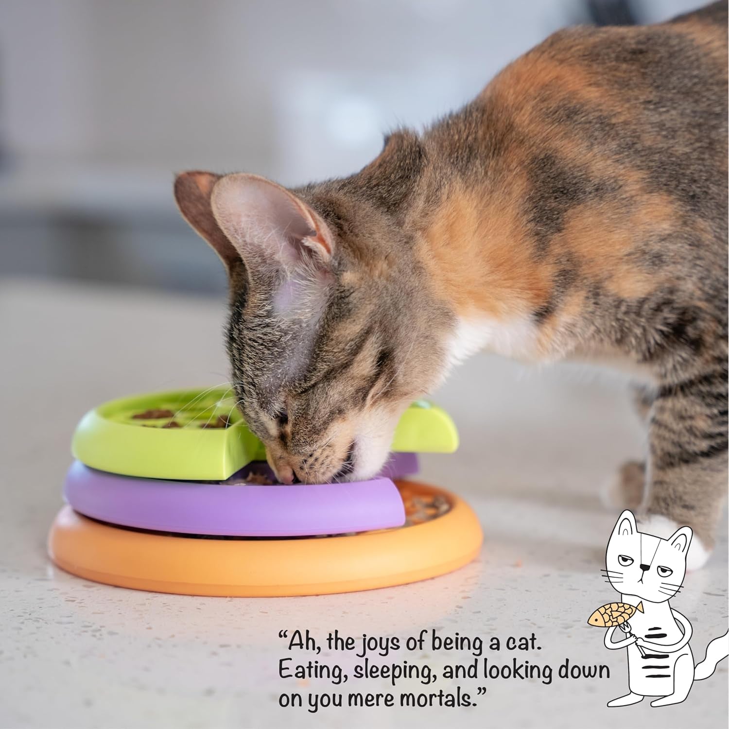 Kitty Lickin' Layers Multilayered Cat Fun Feeder Cat Treat Puzzle