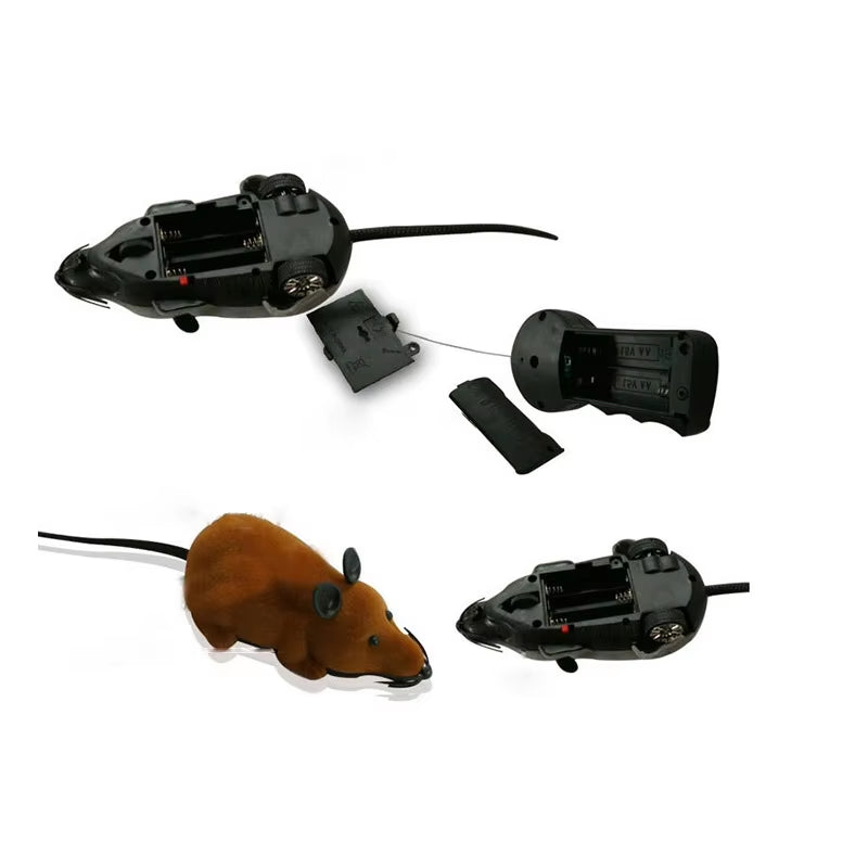 Mouse Cat Toy Wireless Remote Control Pet Toys Interactive Plush Mouse RC Electronic Rat Mice Toy for Kitten Cat